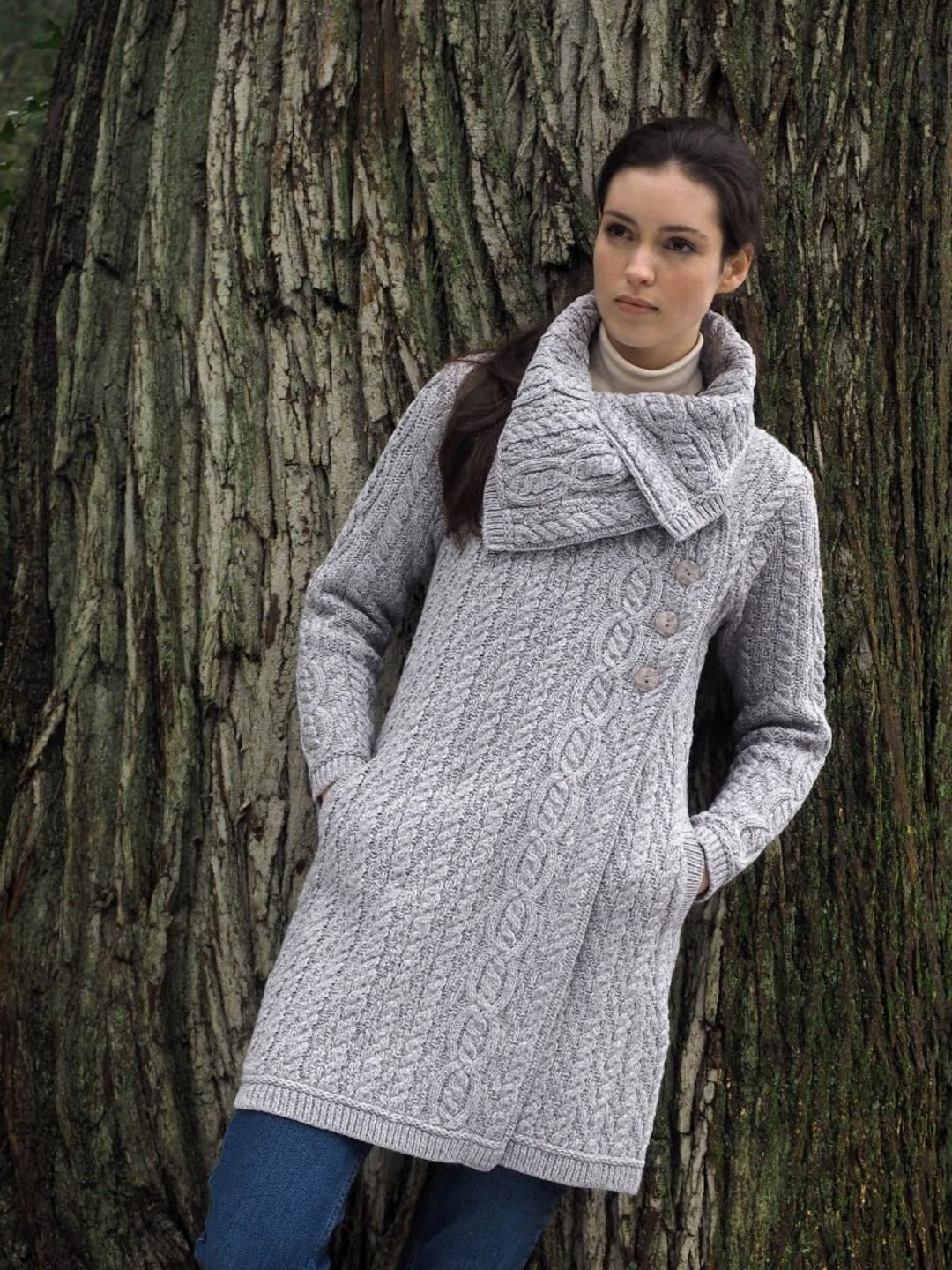 Merino wool sweater coat Clearance