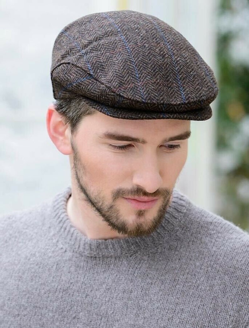 IRISH Trinity Tweed Flat Cap Brown - Etsy