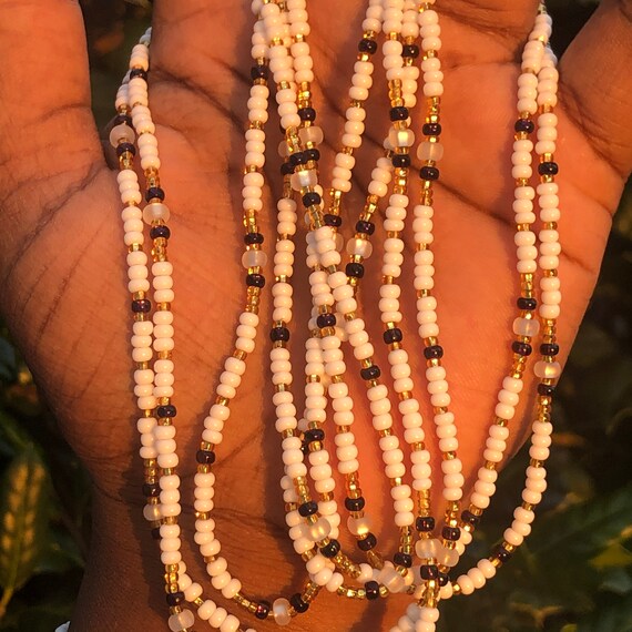An Air of Magnificence Waist Beads White Gold and Deep - Etsy