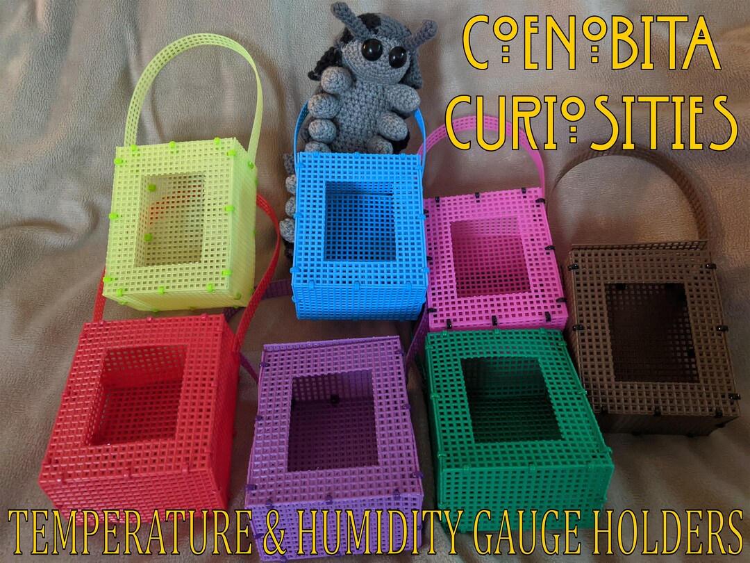 Humidity/ Temperature Gauge Holders for Pet Hermit Crabs / Crabitat Decor / Hermit Crab