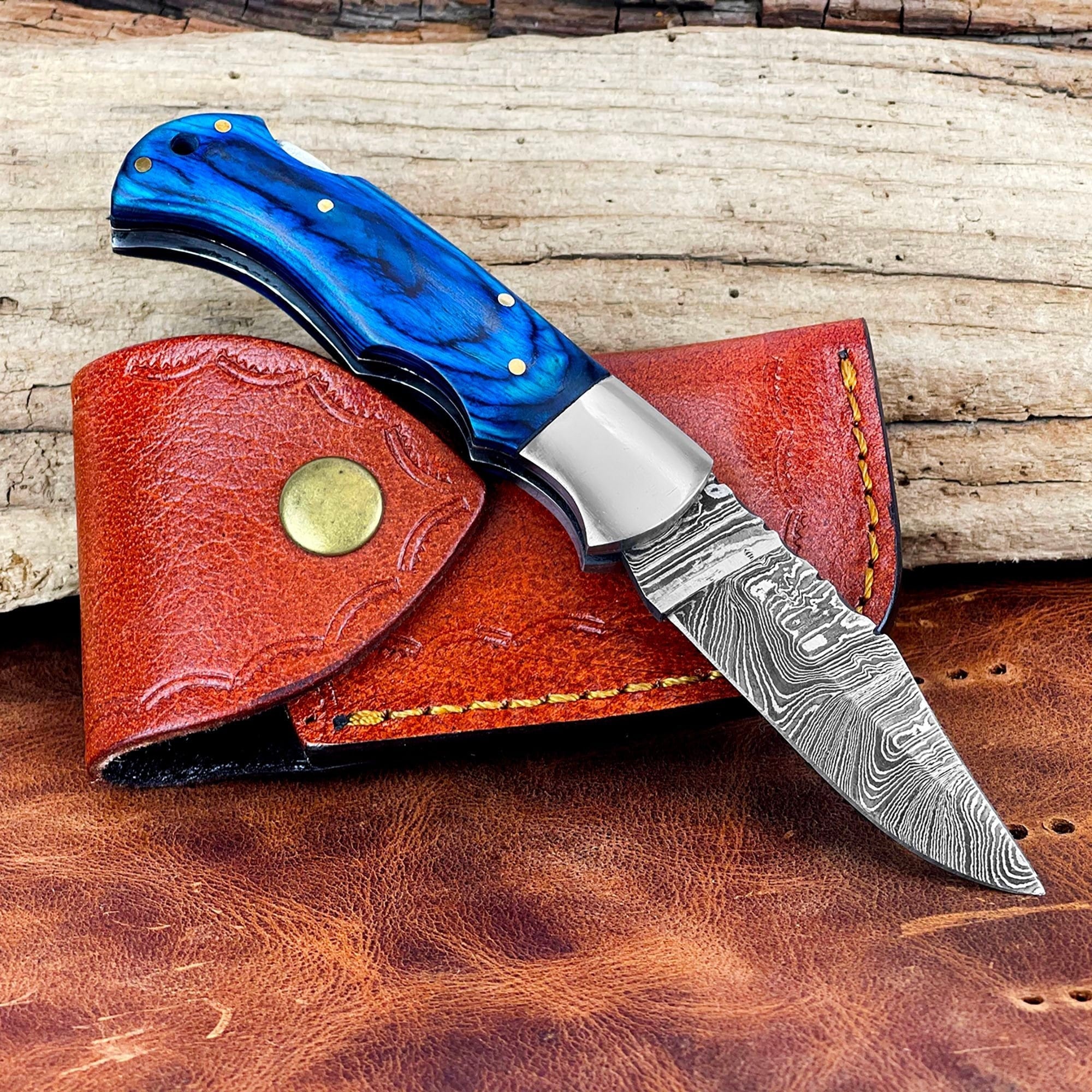 Damascus Steel Pocket Knife