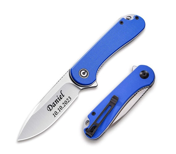 Personalized Civivi Elementum Pocket Knife С907F With Belt Clip