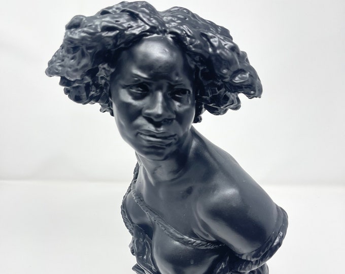 Black, Handpainted Bust Sculpture of African Woman Etsy