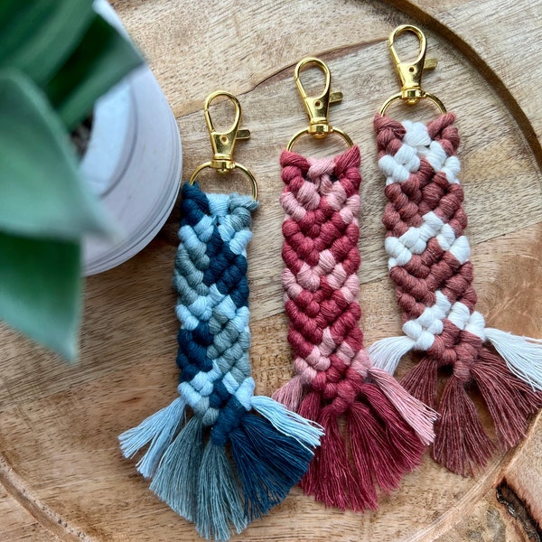 Macrame Keychain | Multicolored | Keyring | Handmade Fringe Keychain | Bag Charm | Boho Backpack Charm