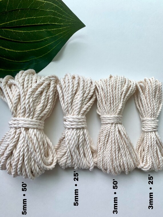 Premium - 3 mm Cotton String Ivory