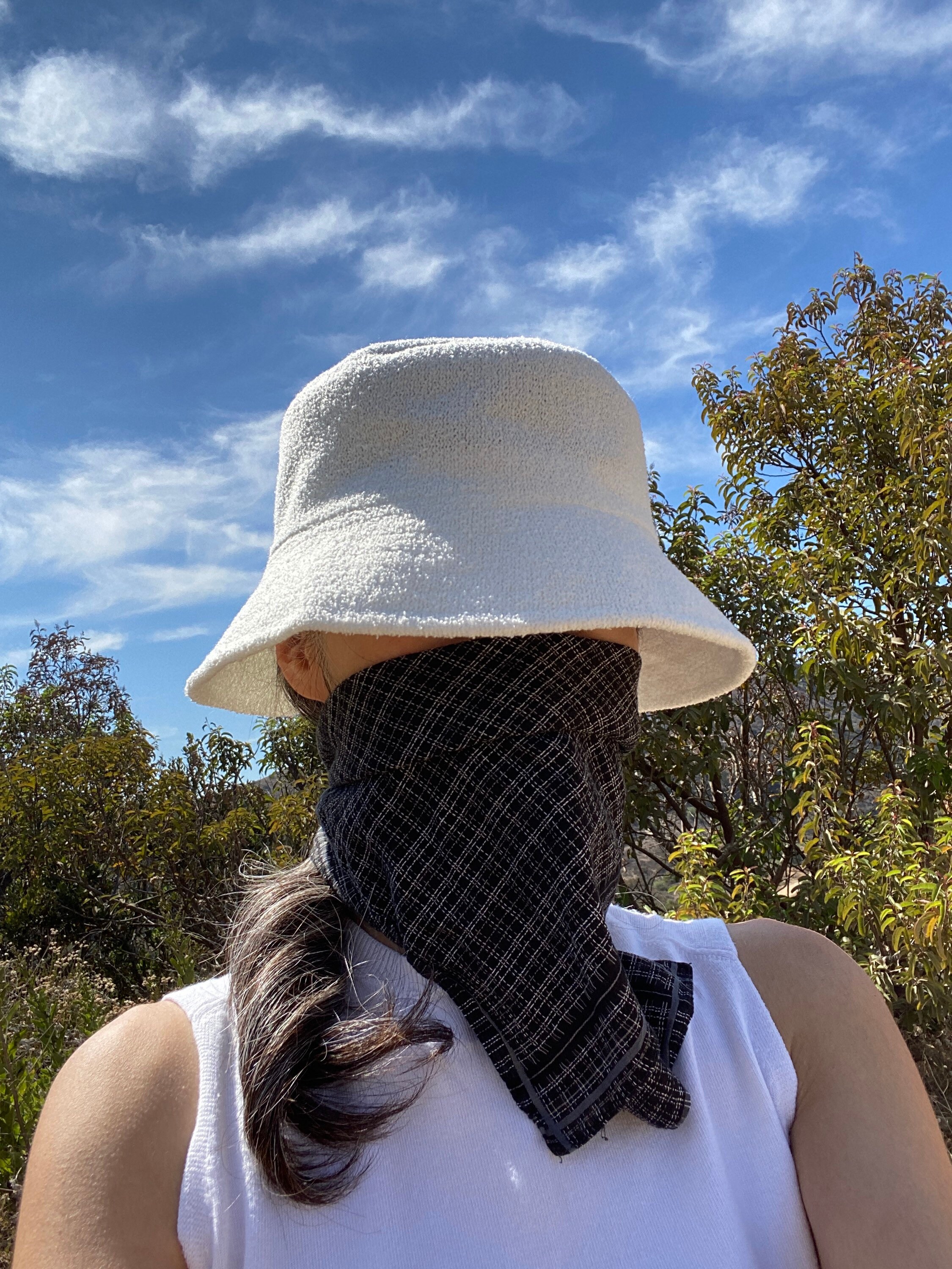 Terry Bucket Hat White Bucket Hat 