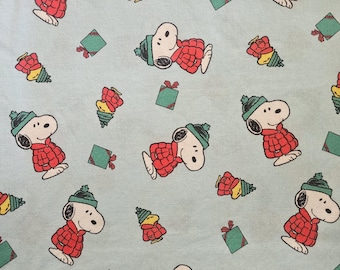 Winter Snoopy and Woodstock Surgical Scrub Cap and Badge Reel