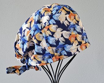 Goldfish Surgical Scrub Cap and Badge Reel