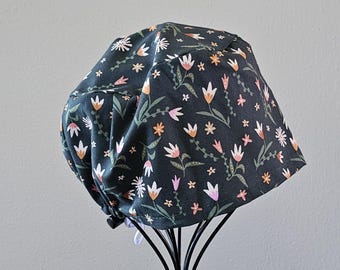 Green Flower Surgical Scrub Cap