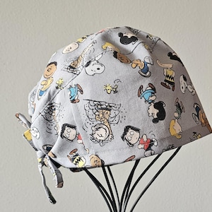 Gray Peanuts Surgical Scrub Cap