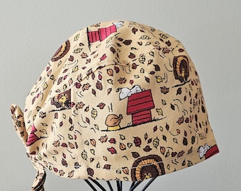 Peanuts Thanksgiving Surgical Scrub Cap