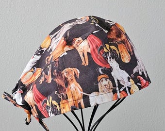 Dog Halloween Surgical Scrub Cap