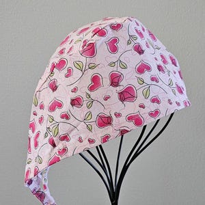 Heart Rose Surgical Scrub Cap