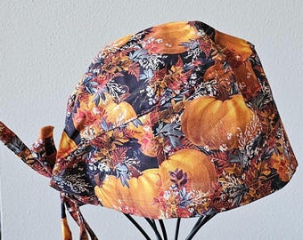 Fall Surgical Scrub Cap with Ties