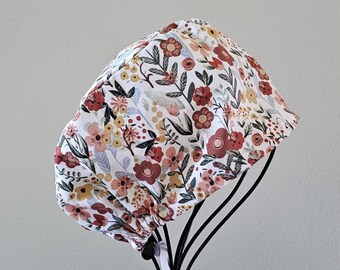 White Flower Surgical Scrub Cap