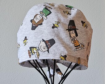 Thanksgiving Snoopy Peanuts Surgical Scrub Cap
