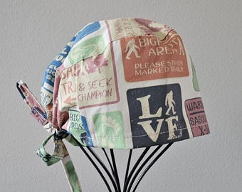 Bigfoot "Not All Who Wander Are Lost" Surgical Scrub Cap