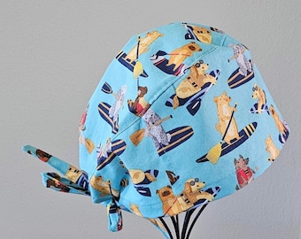 Paddle Pups Surgical Scrub Cap