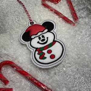 Mr Mouse Snowman Christmas Decoration Made To Order