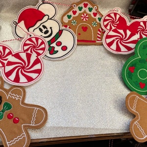 Mr and Mrs Mouse Christmas Banner Please Read The listing. Made To Order