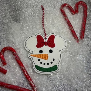 Mrs Mouse Snow lady Christmas Decorations Made To Order
