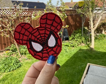 Parche bordado de ratón araña hecho a pedido