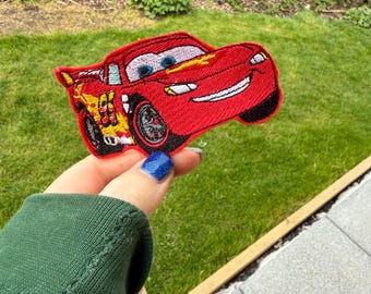 Parche bordado "Lightening Car" hecho a pedido