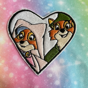 Robin Hood and Maid Marian Embroidered Patch Made To Order