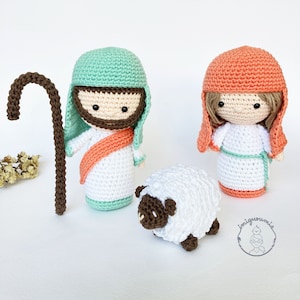 Shepherds & lamb - Sheep - Amigurumi Crochet Pattern - PDF pattern - Christmas - Instant Download - English