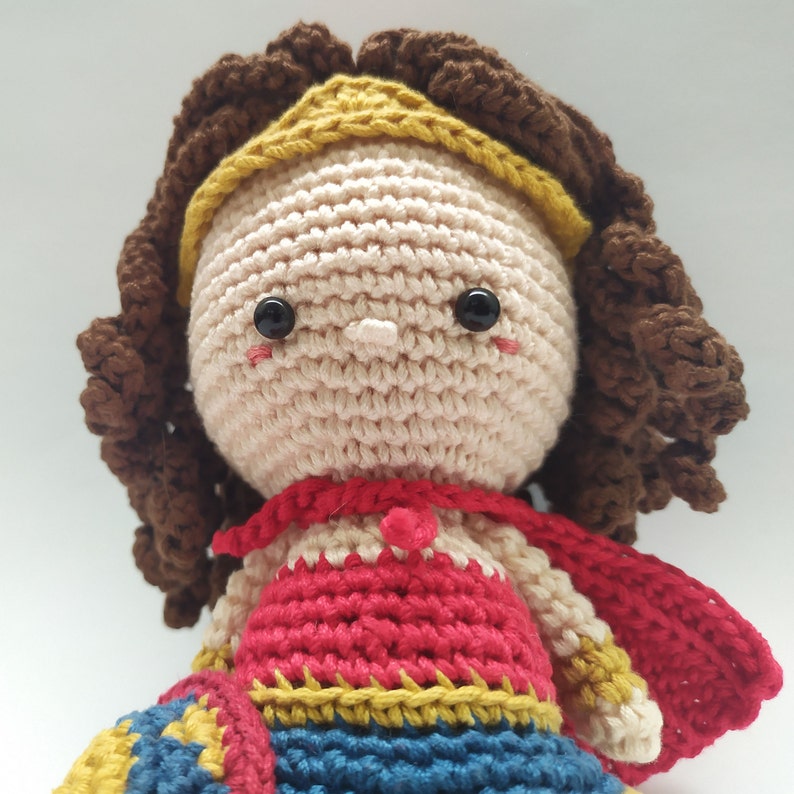 Fan Art Doll Amigurumi Croche PDF Pattern DIY Little Wonder Woman