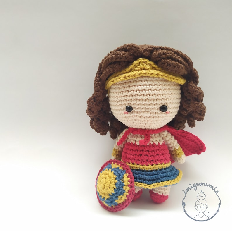 Fan Art Doll Amigurumi Croche PDF Pattern DIY Little Wonder Woman
