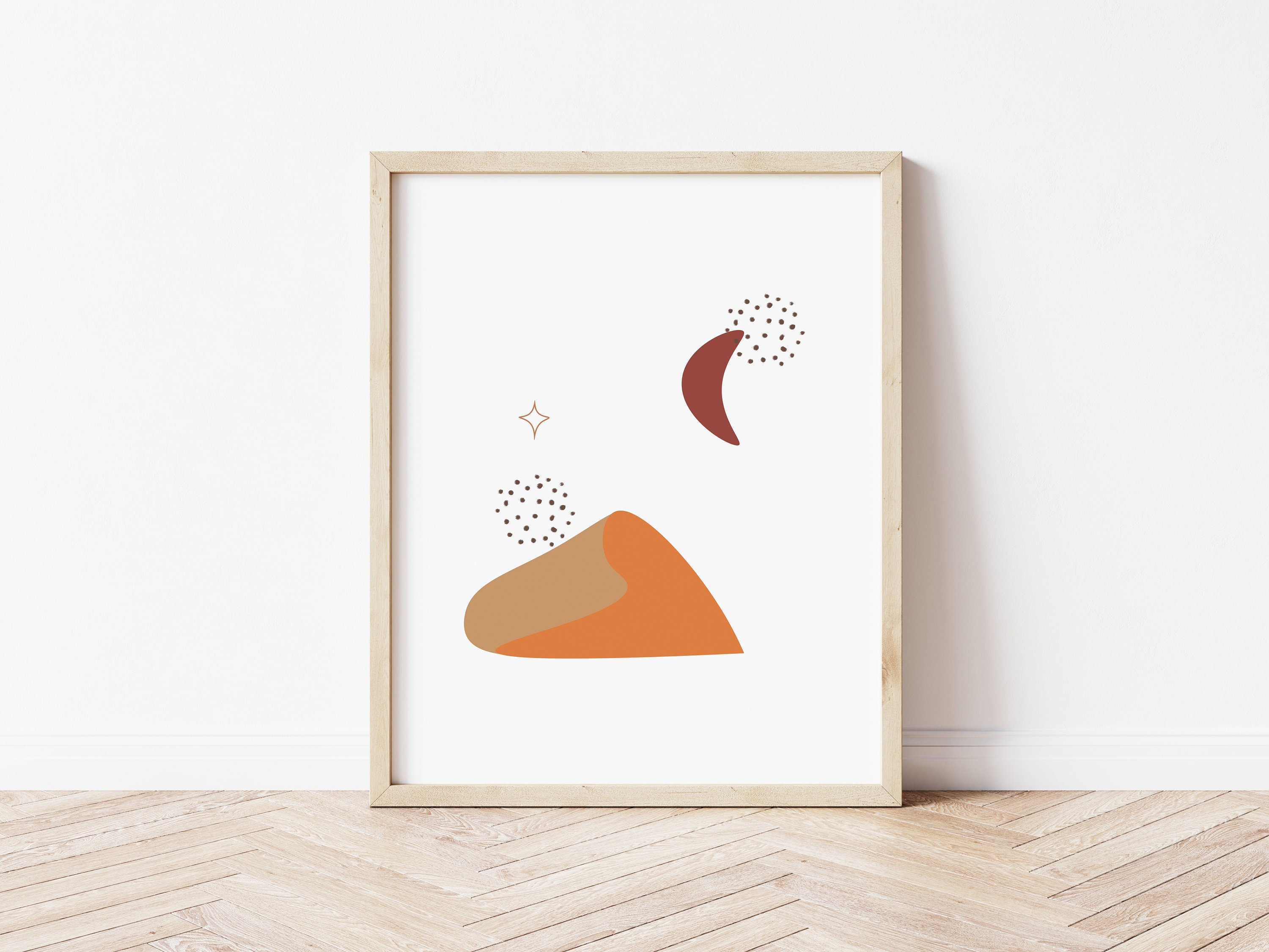 Set of 3 INSTANT DOWNLOAD Boho Printable Wall Art Abstract Mid Century ...