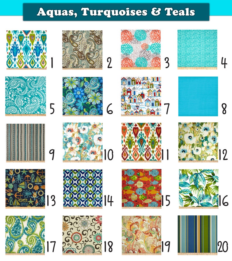 PLACEMATS Aqua Teal Turquoise Indoor/Outdoor Colored Edge Etsy