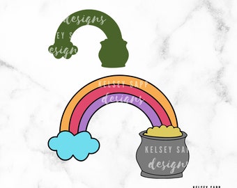 Pot of Gold SVG - Digital Design Cut File for Cricut and Silhouette Cameo - DXF, PNG St. Patrick's Day
