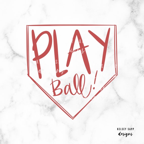 Play Ball Baseball Cut File Digital Design SVG DXF PNG | Etsy