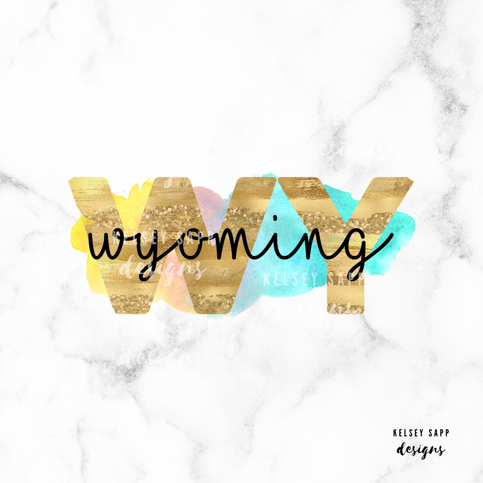 Wyoming Clipart PNG Digital Design for Sublimation and Print | Etsy