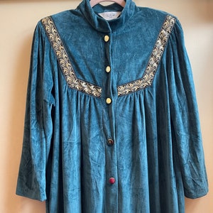 Vintage Velour House Coat, Robe, Van Raalte, Made in Canada - Etsy