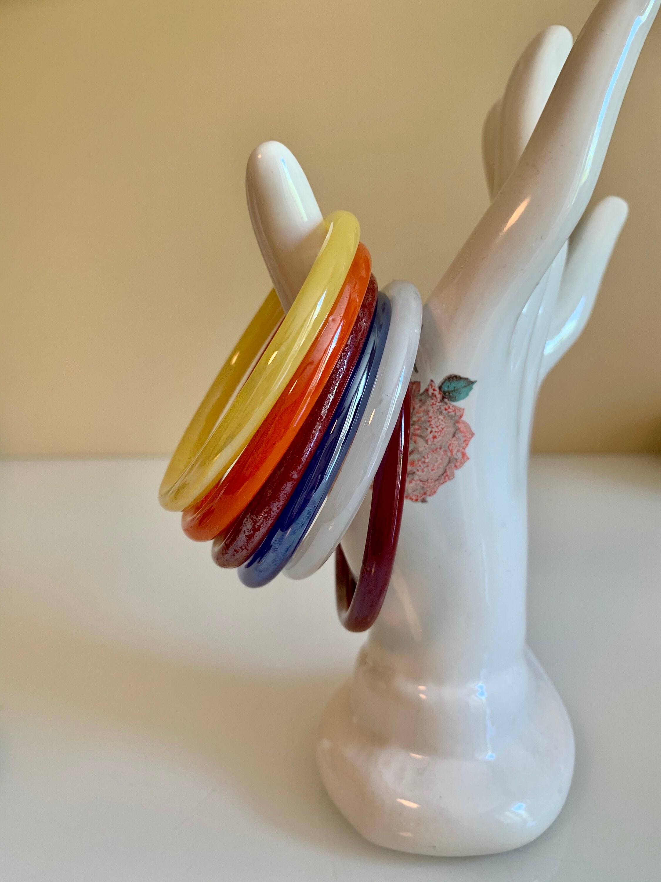 Vintage Glass Bangles Stack You Choose Etsy