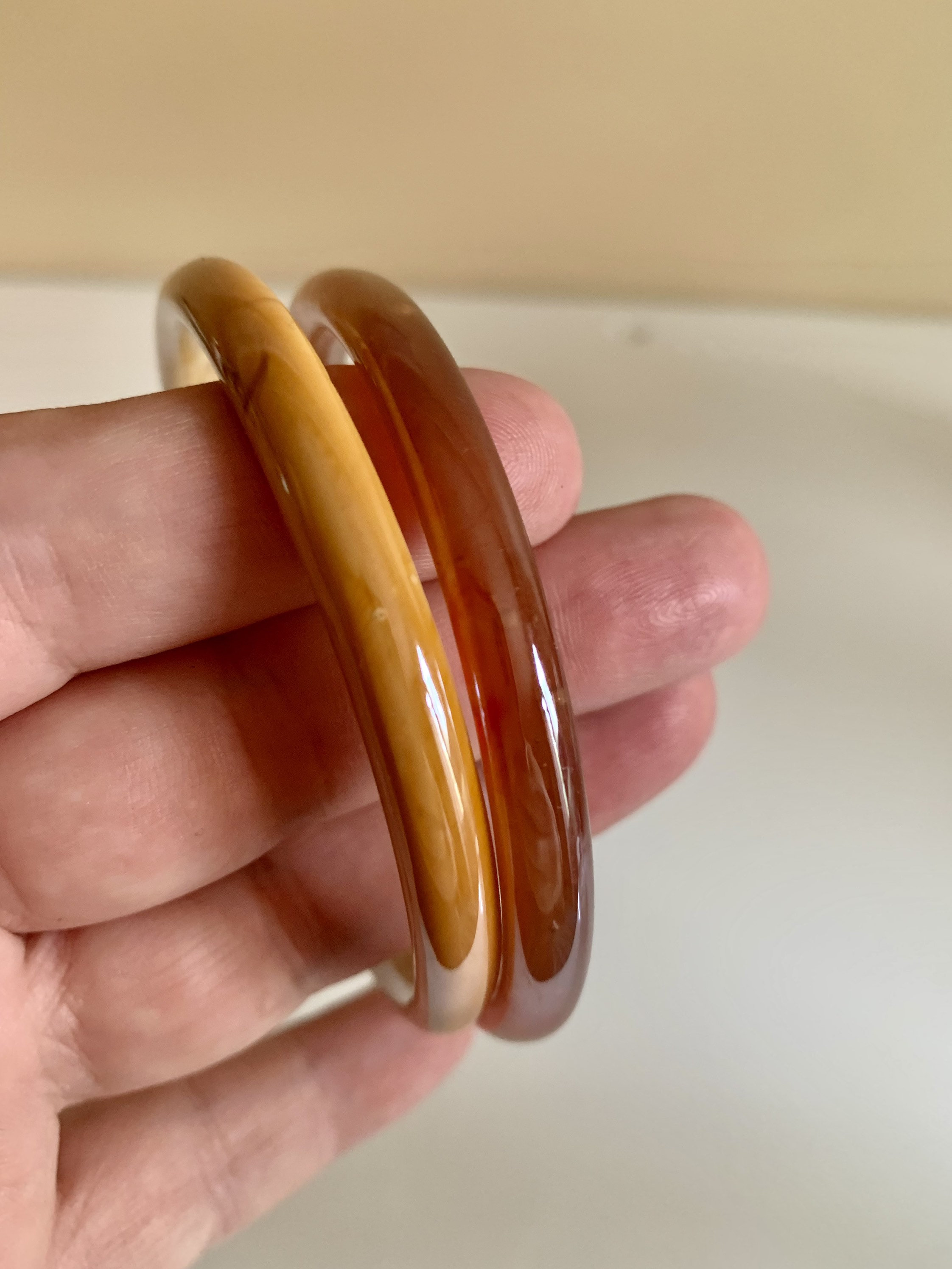 Vintage Glass Bangles Stack You Choose Etsy