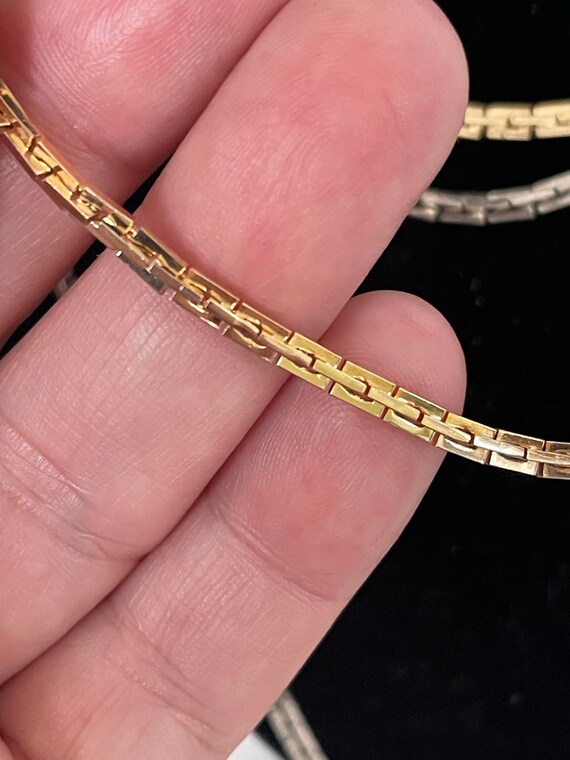 Vintage Necklace, Unique Link, Your Choice, Gold … - image 3