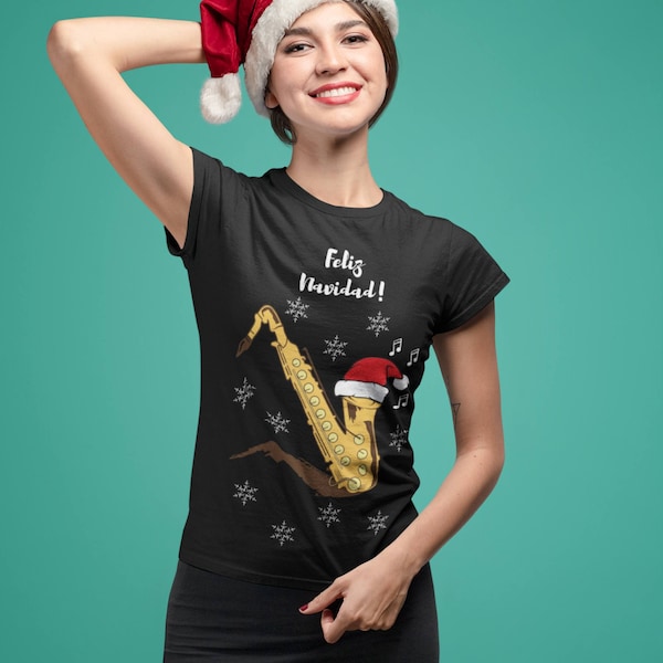 Feliz Navidad - Camiseta festiva de saxofón - Unisexo