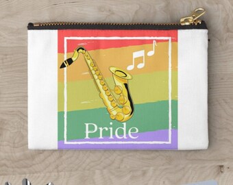 Sax Pride Music - Zip Pouch Purse - LGBTQ