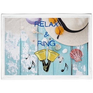 Relax & Ring Handbell - Theedoek - muzikant cadeau, handbellen, handbel cadeau, handbel aanwezig, theedoek, keuken