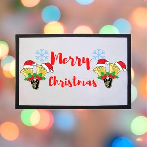 Feestelijke Merry Christmas-handbellen - deurmat