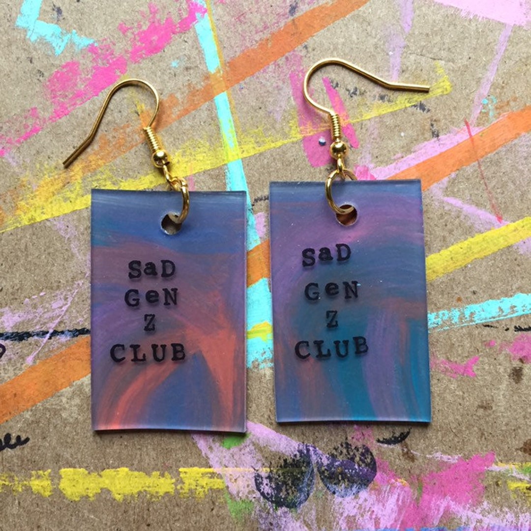 Gen Z Earrings, Quirky Earrings, Weird Earrings, Handmade Dangle Earrings, Funny Earrings