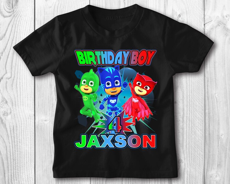 PJ Masks Birthday Shirt PJ Masks Birthday Tshirt PJ Masks Etsy