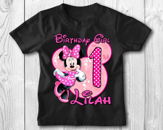 minnie mouse custom birthday shirts