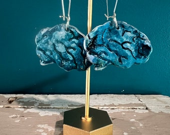 Brain Earrings - Brain Gift - Neurology/Neurologist/Psychiatrist/Psychologist/Therapist/Neurosurgeon Gift - Earrings- Pin- Pendant - Magnet