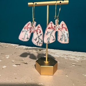 Anatomical Lung Earrings - Lung Gift - Pulmonology/Pulmonologist/Respiratory Therapist/Nurse Gift - Anatomy - Earrings- Pin- Pendant -Magnet