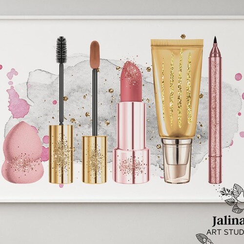Makeup Wall Decor Lipstick Wall Art Lipstick Printable Etsy